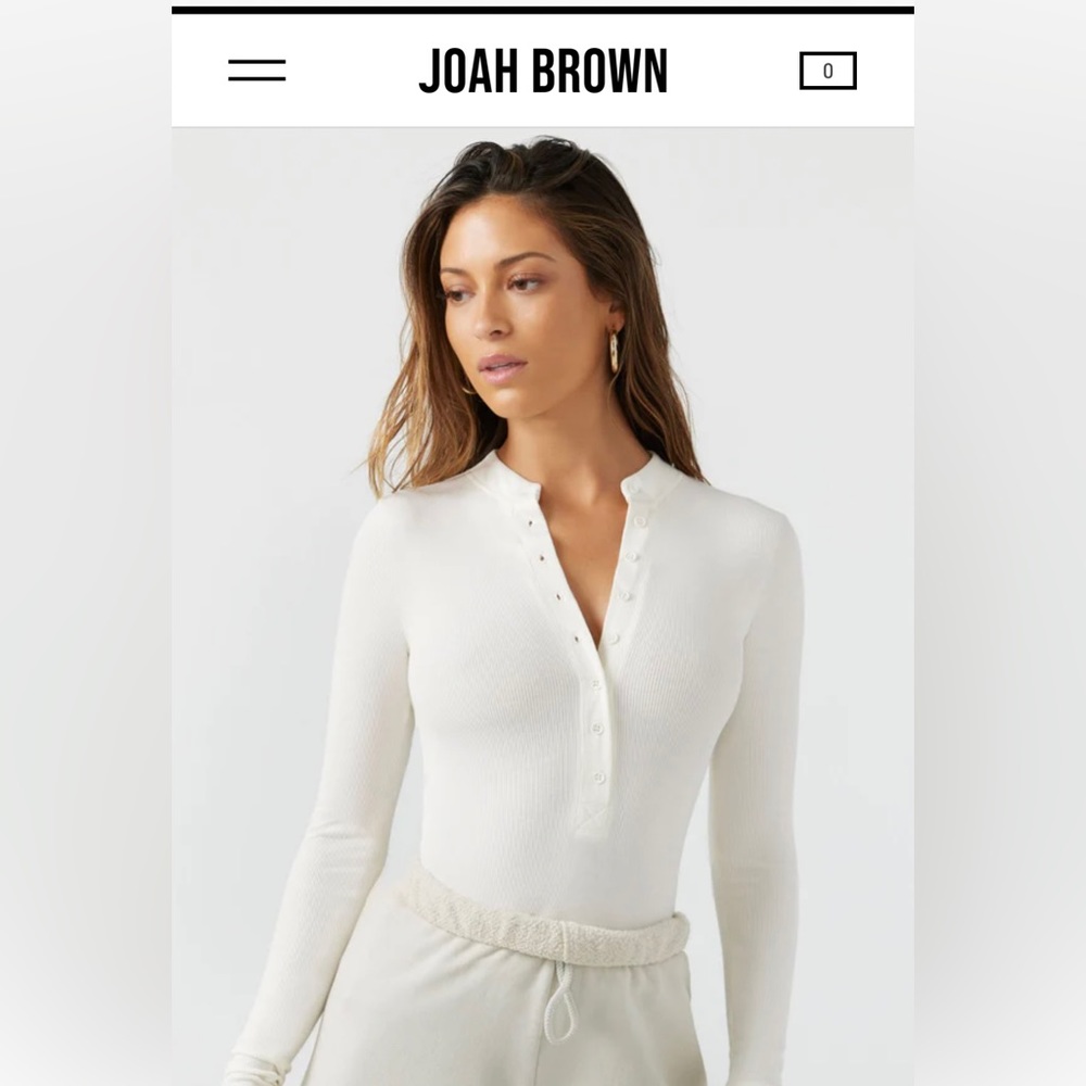 JOAH BROWN HENLEY FULL-LENGTH CREW NECK XS/S